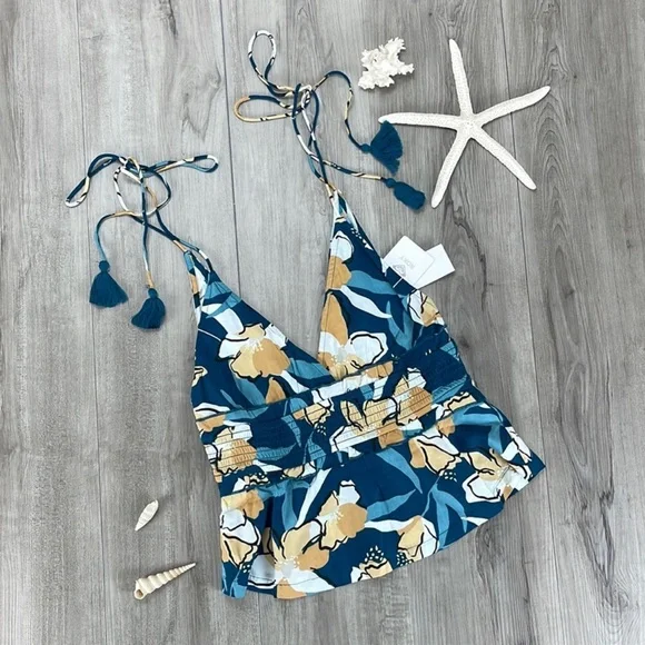 🔆ROXY🔆SIMPLE BLOSSOM PRINT TOP - Picture 2 of 15